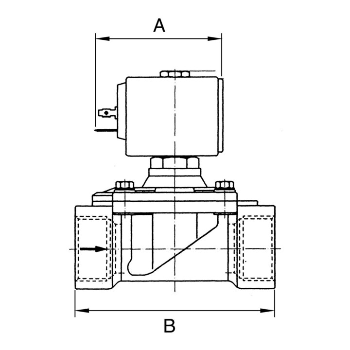 RIEGLER Electrovanne 2/2 voies MS NC à commande positive 24 V DC G 3/8