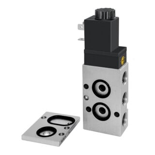 Riegler Electrovanne 3/2-5/2 voies, NAMUR, rappel par ressort, G 1/4, 24 V CC