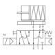 Riegler Electrovanne 3/2-5/2 voies, NAMUR, rappel par ressort, G 1/4, 24 V CC