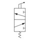 RIEGLER Electrovanne 3/2 à commande manuelle M3 levier long NC G 1/4