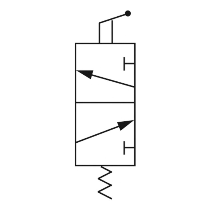RIEGLER Electrovanne 3/2 à commande manuelle M3 levier long NC G 1/4