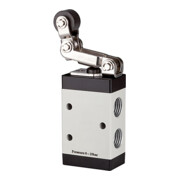 Riegler Electrovanne 3/2 à commande mécanique levier à galet M3 NC G 1/4 retour libre-1