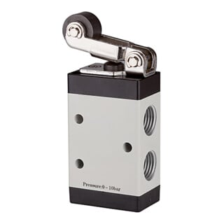RIEGLER Electrovanne 3/2 à commande mécanique levier à galet M3 NC G 1/8 retour libre