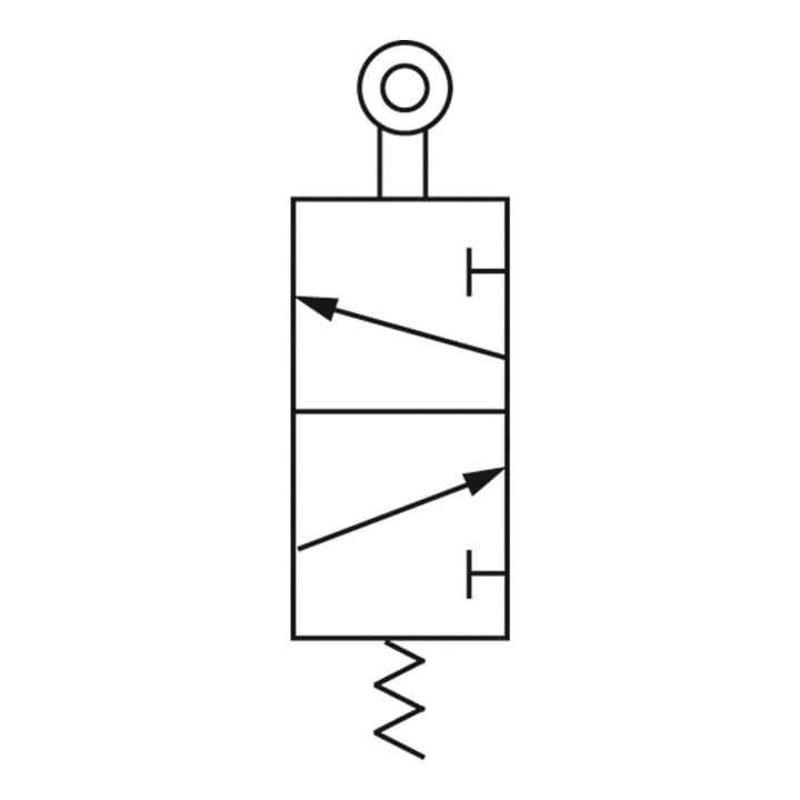RIEGLER Electrovanne 3/2 à commande mécanique M3 tête à galet NC G 1/4
