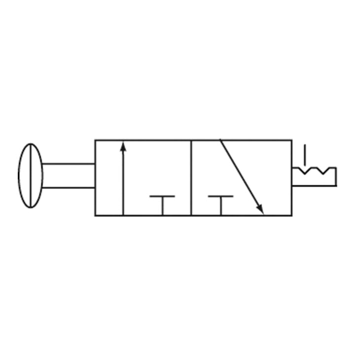Riegler Electrovanne 3/2 voies, commande bouton-poussoir, »3L«, G 1/8, 500 l/min