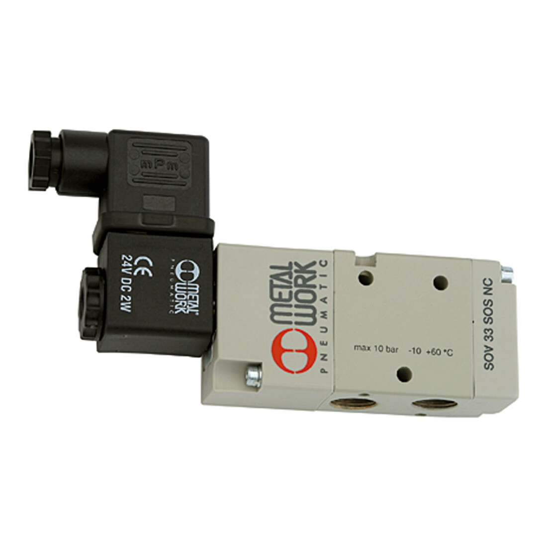 Riegler Electrovanne 3/2 voies, commande externe, mono, G 3/8, NC, 24 V DC