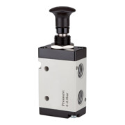 Riegler Electrovanne 3/2 voies, commande par bouton-poussoir, »3L«, G 1/4, 850l/min-1