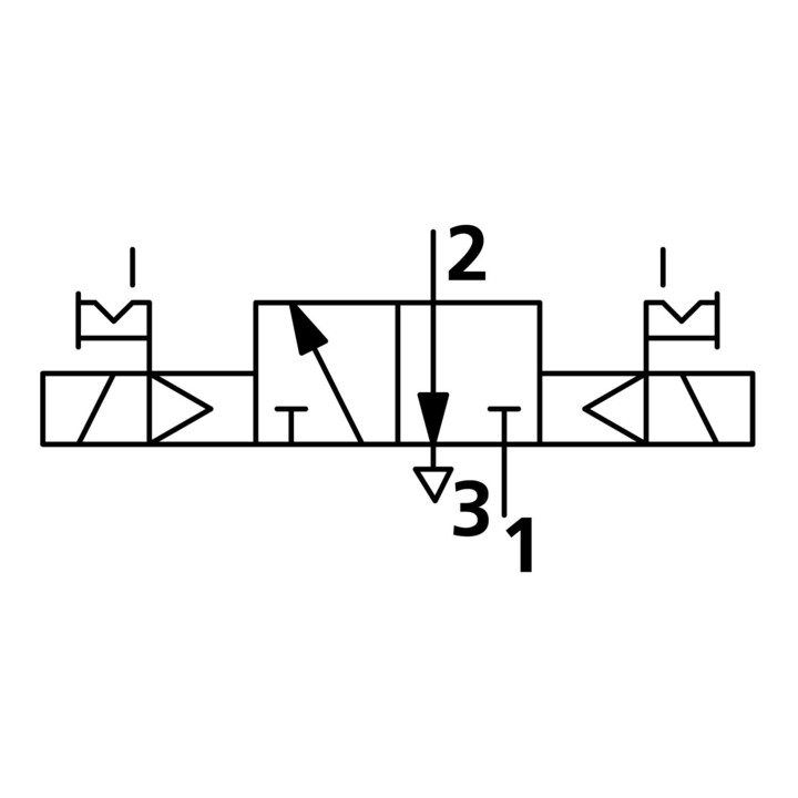 Riegler Electrovanne 3/2 voies, électropneumatique, bistable, G 1/4, 24 V CC