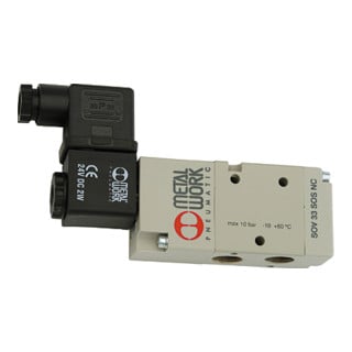 Riegler Electrovanne 3/2 voies, électropneumatique, monostable, G 3/8, NF, 230 V, 50 Hz