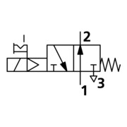 Riegler Electrovanne 3/2 voies, électropneumatique, monostable, G 3/8, NO, 24 V CC-5
