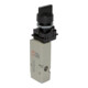 Riegler Electrovanne 3/2 voies, levier rotatif manuel court, NC bistable G1/8, 2 positions