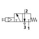 Riegler Electrovanne 3/2 voies, manuelle, bouton-poussoir, NC, monostable, G 1/8