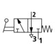 Riegler Electrovanne 3/2 voies, manuelle, levier 90 ° monostable G 1/2