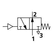 Riegler Electrovanne 3/2 voies, pneumatique, monostable, raccord G 1/8, NO-4