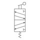 RIEGLER Electrovanne 5/2 à commande manuelle M5 levier long G 1/8 noir