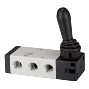RIEGLER Electrovanne 5/2 Commande par levier à main 4H Verrouillage G 1/4-1