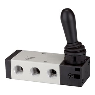 RIEGLER Electrovanne 5/2 Commande par levier à main 4H Verrouillage G 1/8