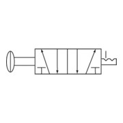 Riegler Electrovanne 5/2 voies, commande par bouton-poussoir, »3L«, G 1/4, 850 l/min-3
