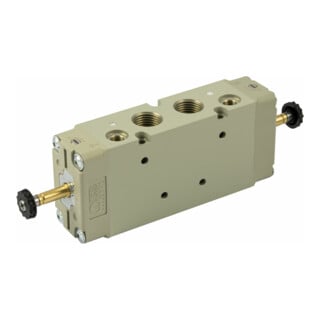 Riegler Électrovanne 5/2 voies, électropneumatique, air de commande ext., bistable, G 1/2