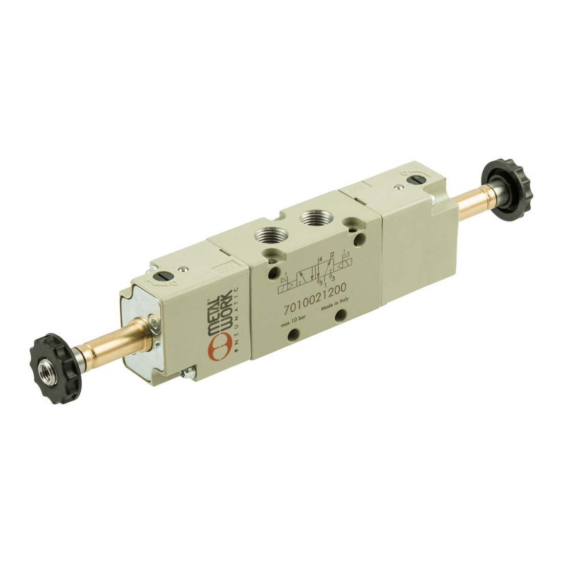 Riegler Electrovanne 5/2 voies, électropneumatique, air de commande ext., bistable, G 3/8