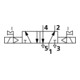 Riegler Electrovanne 5/2 voies, électropneumatique, bistable, G 3/8, 24 V CC