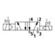 Riegler Electrovanne 5/2 voies, électropneumatique, bistable, G 3/8, 24 V CC