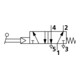 Riegler Electrovanne 5/2 voies, levier rotatif court, monostable, G1/8 3 positions