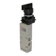 Riegler Electrovanne 5/2 voies, levier rotatif manuel long, bistable, G 1/8, 2 positions de commutation-1