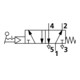 Riegler Electrovanne 5/2 voies, levier rotatif manuel long, bistable, G 1/8, 2 positions de commutation