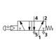 Riegler Electrovanne 5/2 voies manuelle, bouton champignon, verrouillage d'urgence, monostable, G 1/8