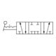 RIEGLER Electrovanne 5/3 voies commande manuelle Override 4H centre fermé G 1/8