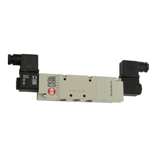 Riegler Electrovanne 5/3 voies, électropneumatique, centre ventilé, G 1/4, 24 V CC