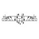 Riegler Electrovanne 5/3 voies, électropneumatique, centre ventilé, G 3/8, 24 V CC