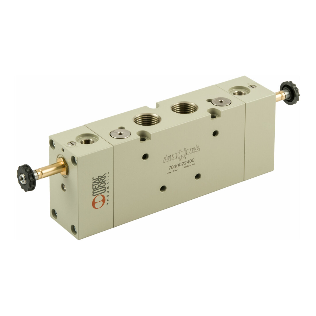 Riegler Electrovanne 5/3 voies, électropneumatique, commande ext., milieu fermé, G 1/2