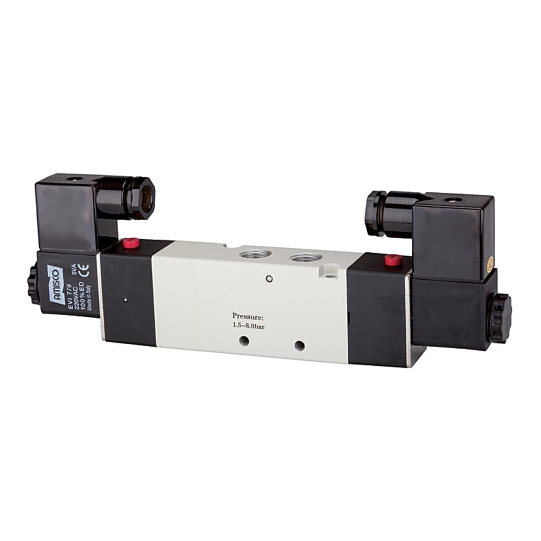 Riegler Electrovanne 5/3 voies, milieu fermé, G1/8, 230V 50Hz, 400l/min