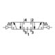 Riegler Electrovanne 5/3 voies, pneumatique, G 1/8, centre fermé