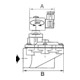 Riegler Electrovanne à membrane impulsionnelle, NC, 24 V CC, commande interne, G 2 1/2, CR