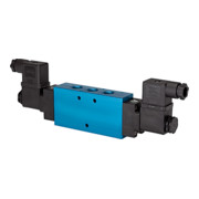 Riegler Electrovanne bistable 5/2 voies, électromagnétique double face G1/4 24VDC-1