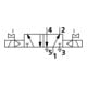 Riegler Électrovanne bistable 5/2 voies, électropneumatique, G 1/8, 24 V DC