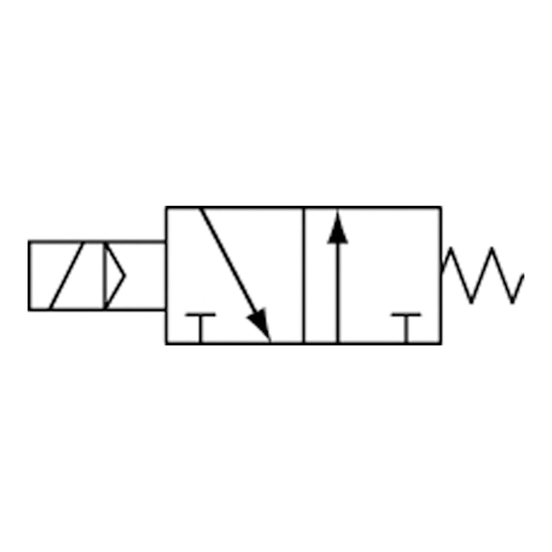 Riegler Electrovanne électropneumatique 3/2 voies, monostable, NO, G 1/8, 24VDC, 500 l/min