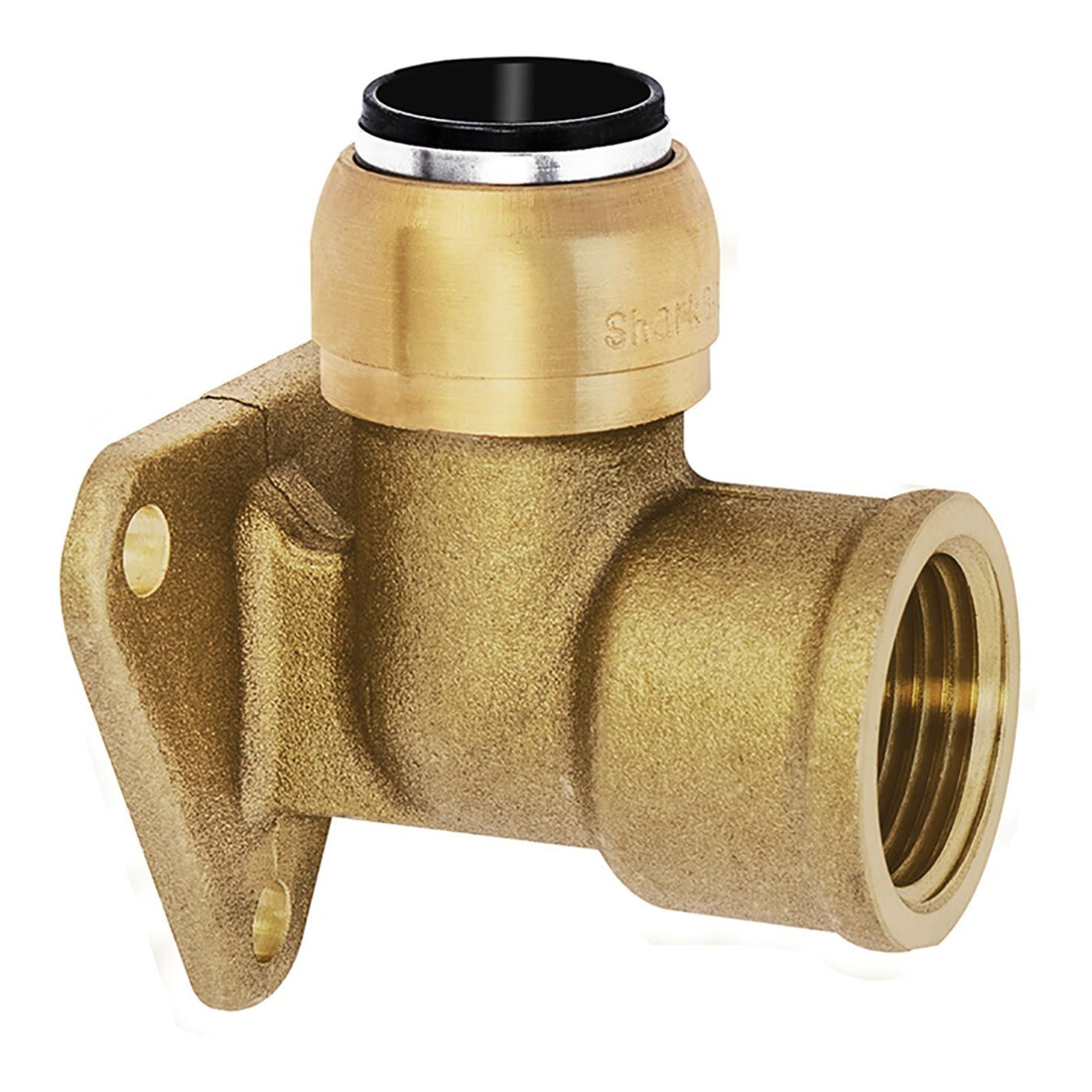 Riegler Équerre murale, laiton, « sharkbite », G 3/4, pour tube ext. Ø 22 mm