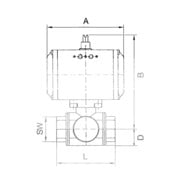 Riegler ES-Kuha, actionneur pneumatique, double effet, Rp1/2, DN 15, L=133-3