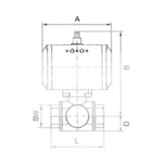 Riegler ES-Kuha, pneumat. Stellantrieb, einfachwirkend, Rp 1 1/2, DN 40-3