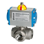 Riegler ES-Kuha, servomoteur pneumatique double effet, perçage L, Rp 1-1