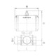 Riegler ES-Kuha, servomoteur pneumatique double effet, perçage L, Rp 1