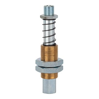 Riegler Federstössel, Sauger-/Vakuumanschluss M5 IG, Federweg 20,0 mm
