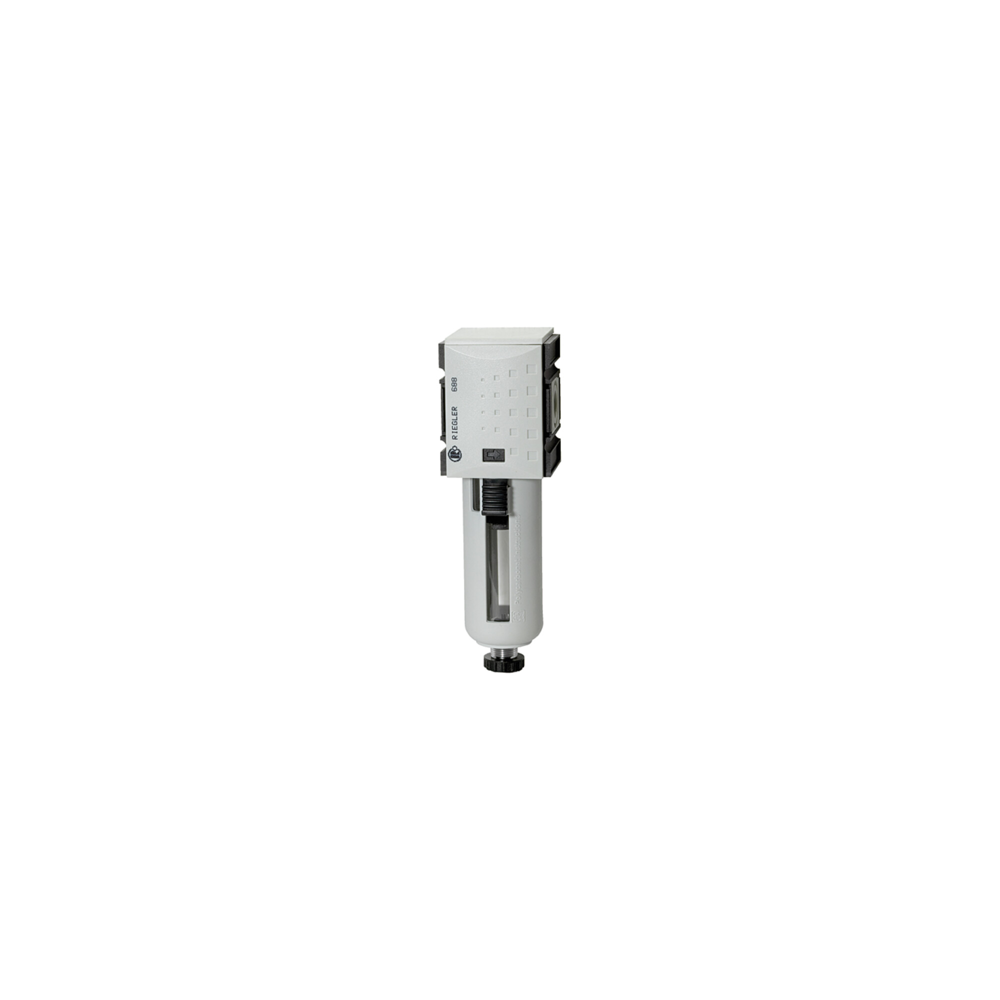 Riegler Filter »FUTURA« mit PC-Behälter, Schutzkorb, 5 μm, BG1, G 1/4, VA