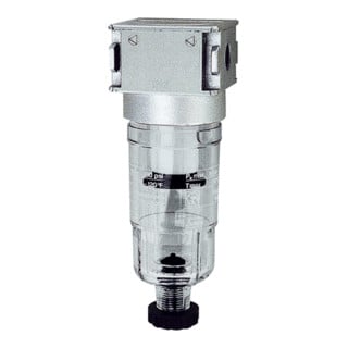 Riegler Filter »multifix-mini«, mit PC-Behälter, 5 µm, BG 0, G 1/4
