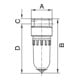 Riegler Filter »Standard-mini«, avec récipient métallique, 8 µm, BG 0, G 1/4