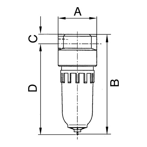 Riegler Filter »Standard-mini«, mit Metallbehälter, 8 µm, BG 0, G 1/8